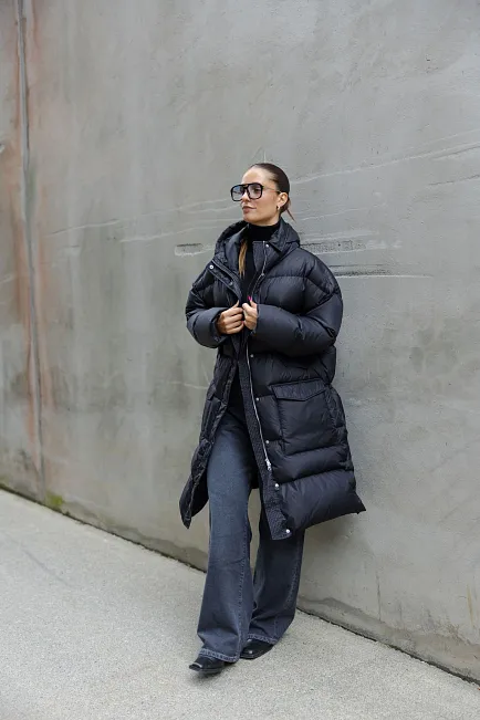 Carma Collection Sissel Long Puffer Black dunkåpe