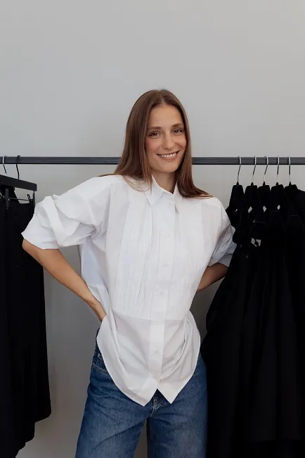 Munthe bahar shirt white skjorte hvit