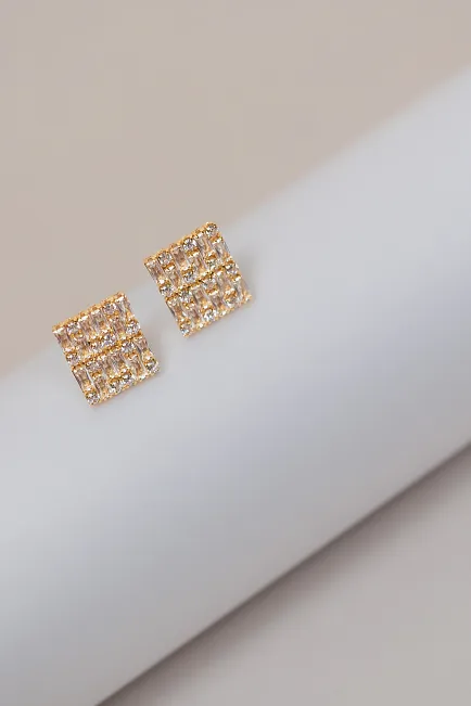 Caroline Svedbom Evelyne Earrings Gold Crystal øredobber