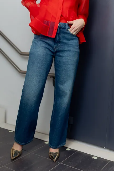GANNI Heavy Denim Izey Jeans Dark Blue Vintage jeans