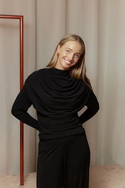 Viveh Mirel Blouse Black topp genser