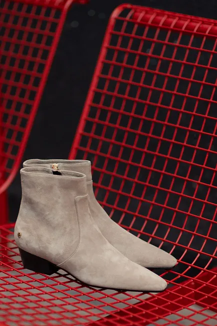 Anine bing Freya Flat Boots Sand Suede støvletter