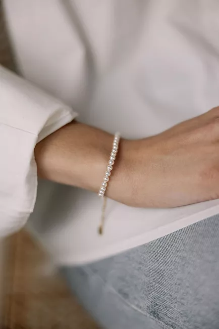 HiiL Studio Pearl Bracelet Medium Gold armbånd 2
