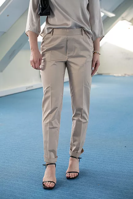 Sand Dori Relax Trouser Beige bukse
