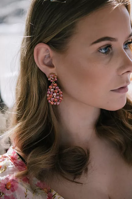 Caroline Svedbom Hanna Earrings Gold Coral Combo øredobber 1