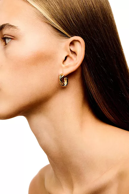 Lie Studio The Diana Earrings Gold øredobber 2