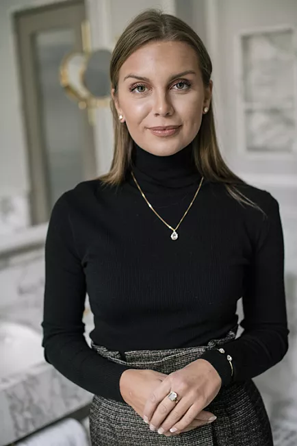 Caroline Svedbom Mini Drop Necklace Crystal smykke