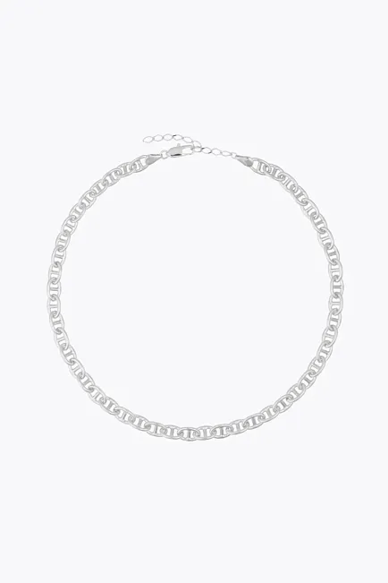 Caroline Svedbom Betty Chain Necklace Rhodium halskjede 2