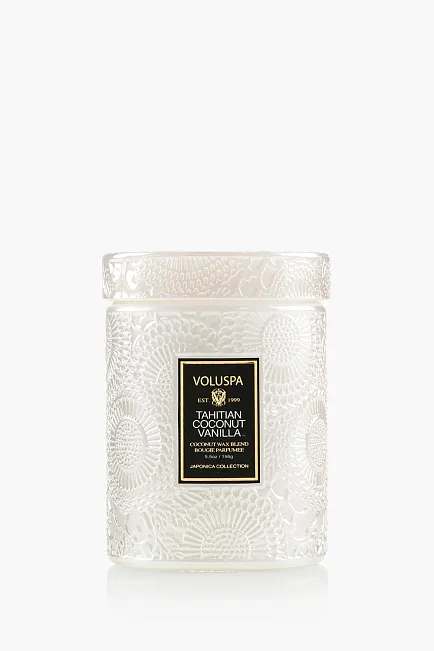 Voluspa Small Jar Candle Tahitian Coconut Vanilla 25t duftlys 2