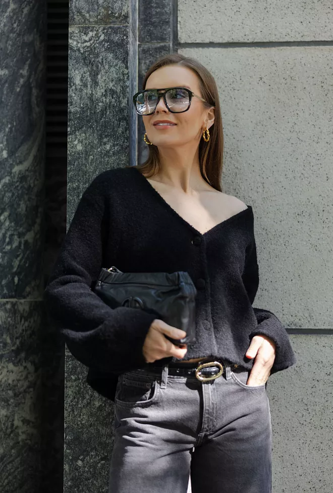 Carma collection Anne Knit Black cardigan