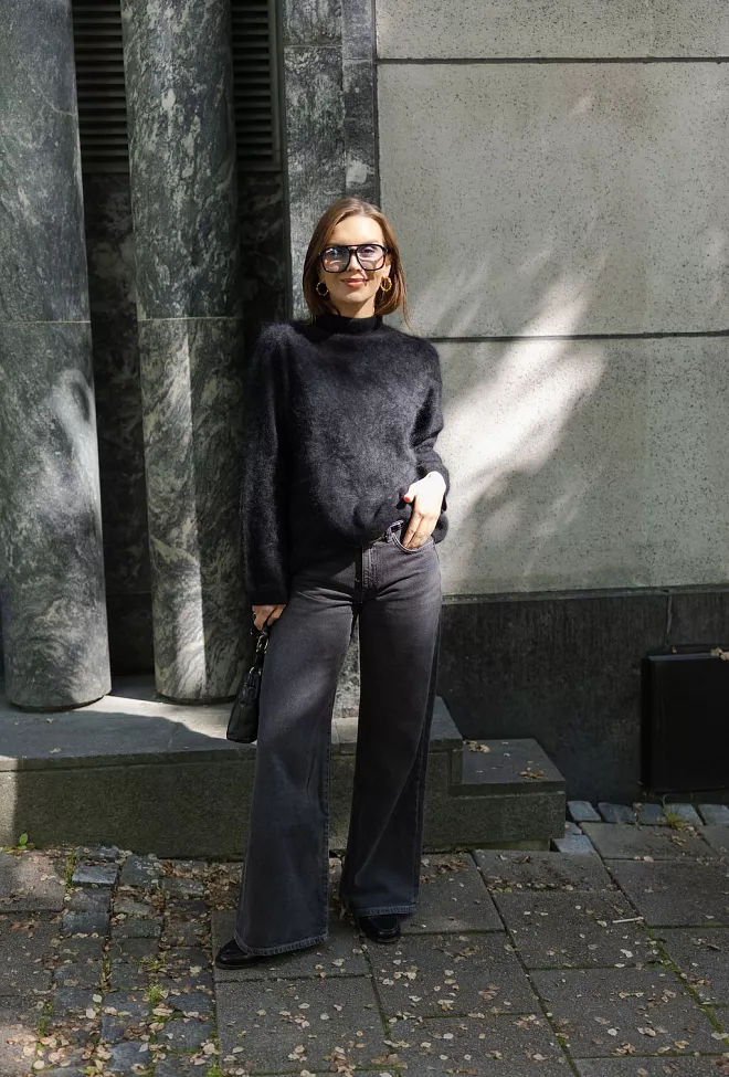 Carma Collection Ingfrida Cashmere Ls Knit Black kasjmirgenser 5