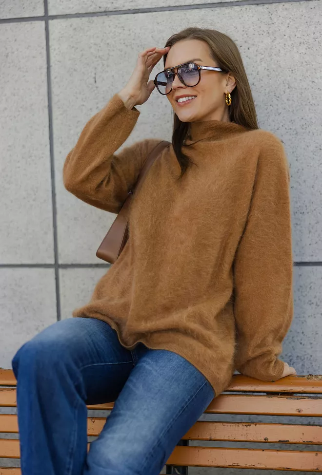 Carma Collection Ingfrida Cashmere Ls Knit Earth kasjmirgenser