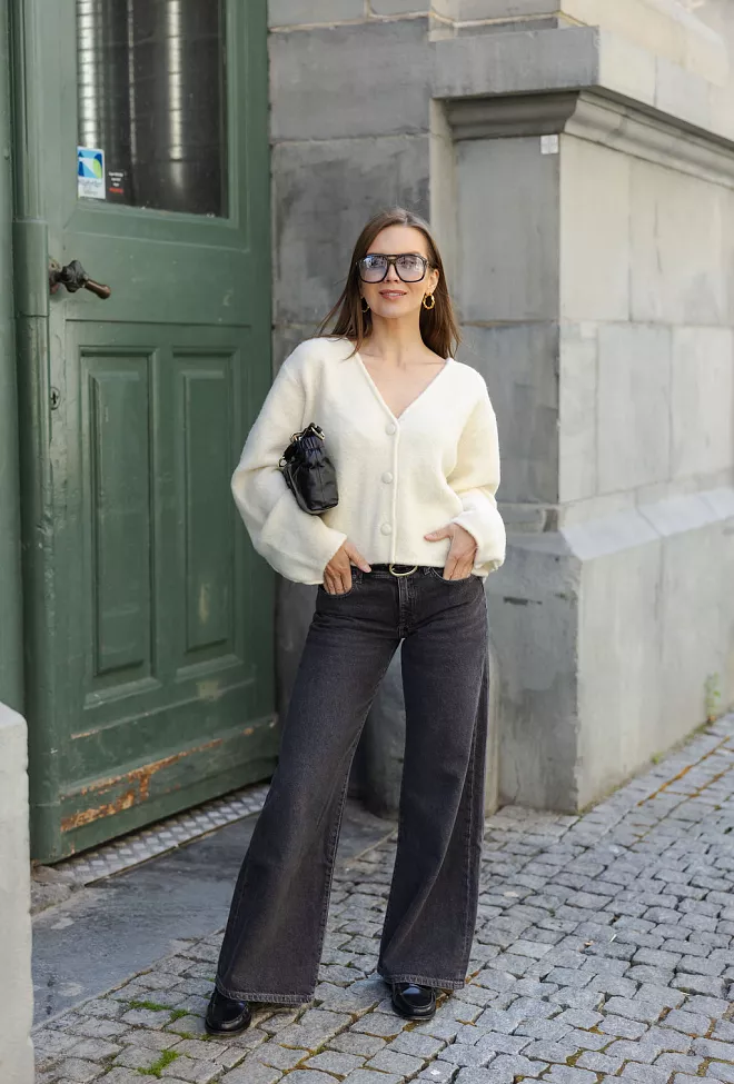 Carma collection Anne Knit Ivory cardigan 2