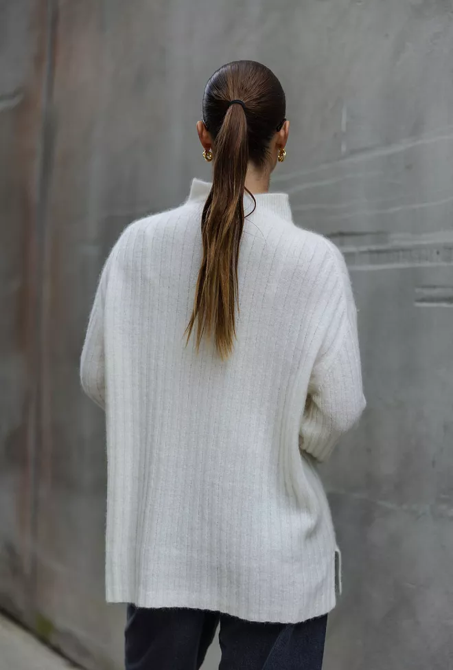 Carma Collection Bente Knit Ivory strikket genser 8
