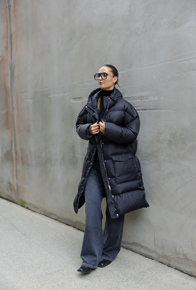 Carma Collection Sissel Long Puffer Black dunkåpe