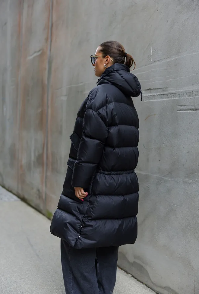 Carma Collection Sissel Long Puffer Black dunkåpe 7