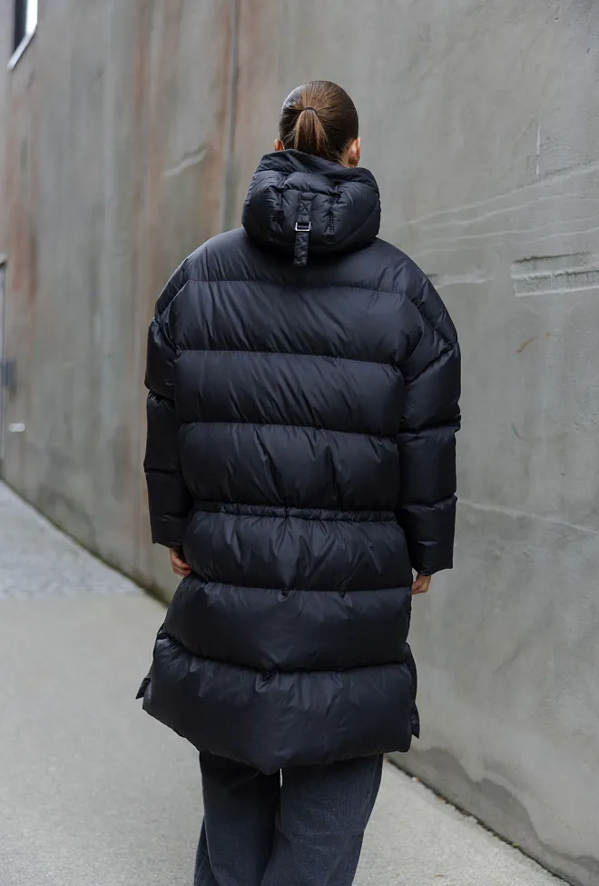 Carma Collection Sissel Long Puffer Black dunkåpe 9