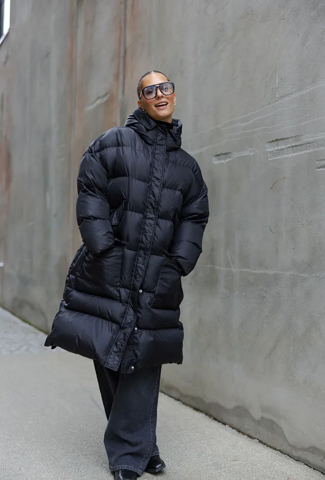 Carma Collection Sissel Long Puffer Black dunkåpe 4