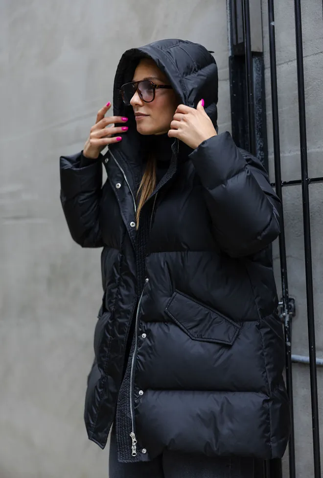 Carma Collection Sissel Short Puffer Black dunjakke 3