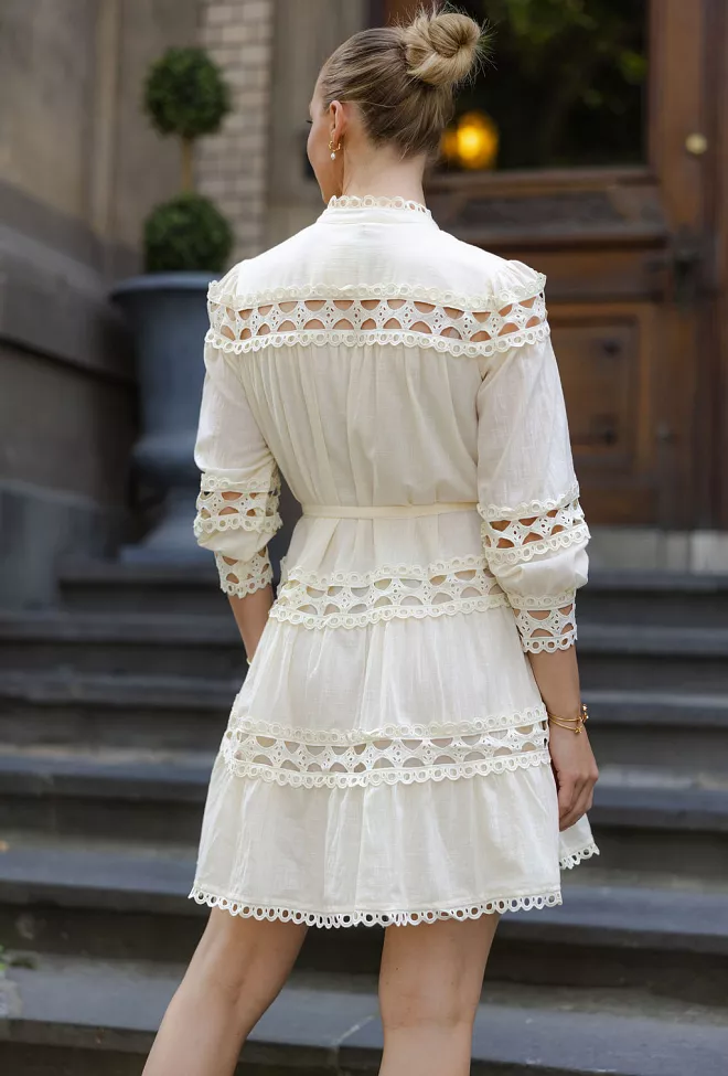 Nectar Honesty Dress Cloudy Cream minikjole 7