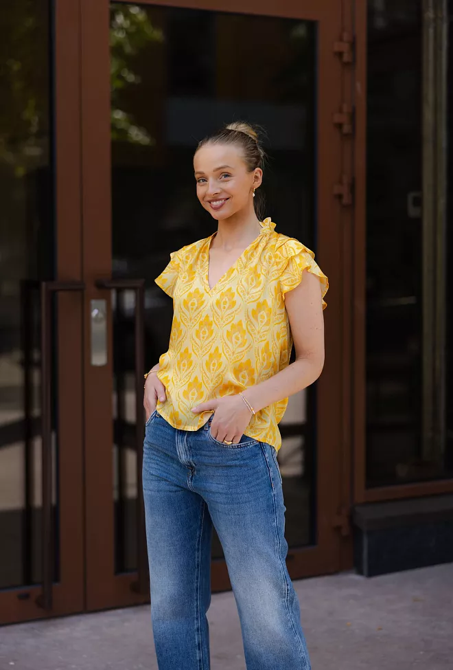 Nectar Ella Blouse Yellow Fan bluse 7