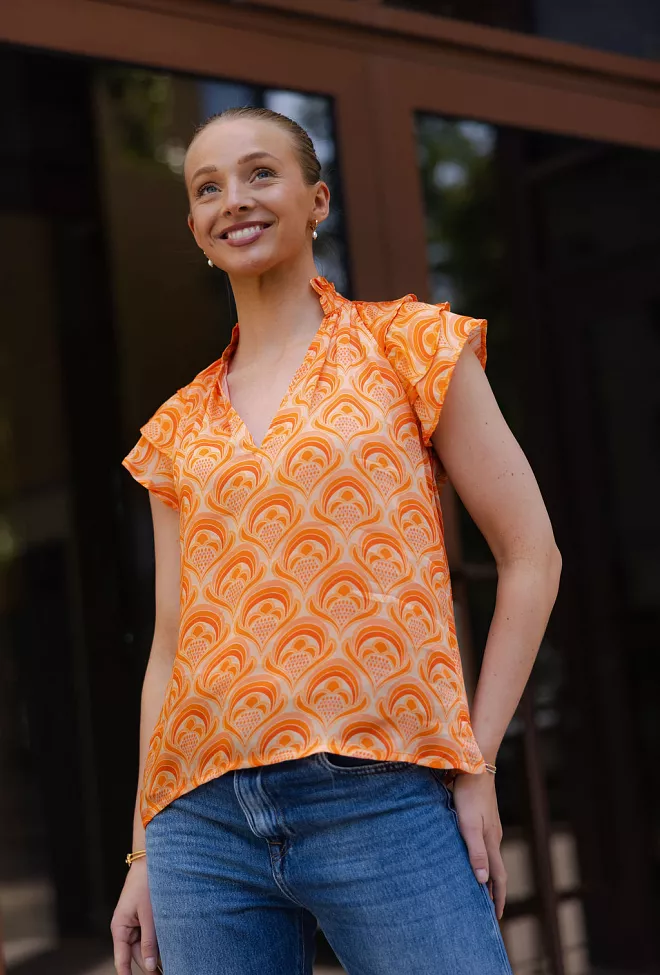 Nectar Ella Blouse Peach Fan bluse 6