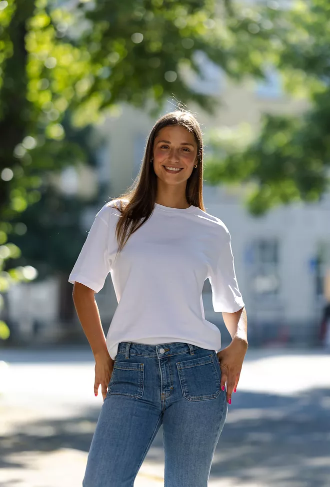The Product Organic Cotton T-shirt White t-skjorte