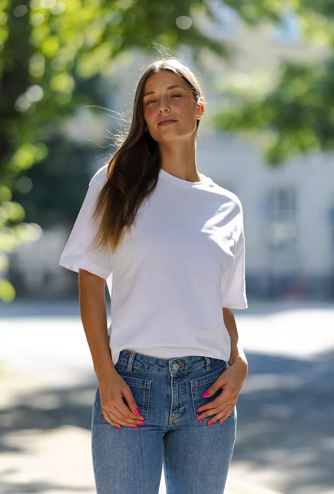 The Product Organic Cotton T-shirt White t-skjorte 6