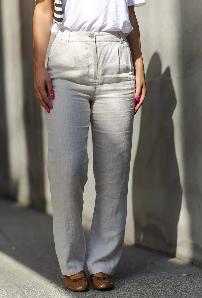 Sand Meloe Trouser Light Camel linbukse 6
