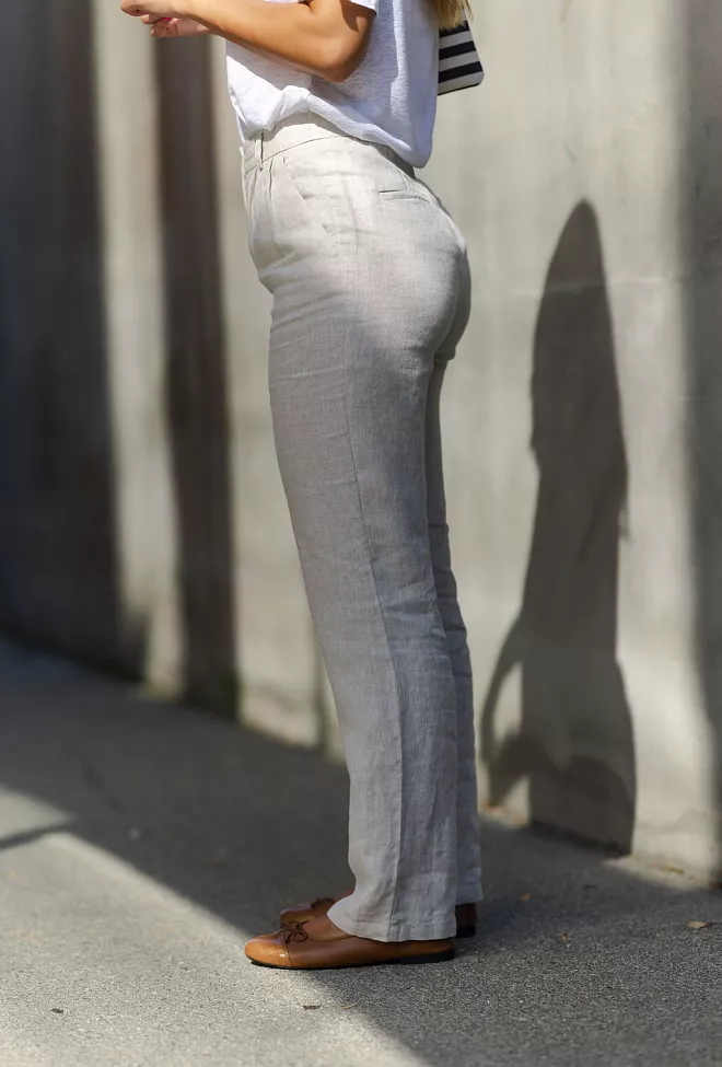 Sand Meloe Trouser Light Camel linbukse 8