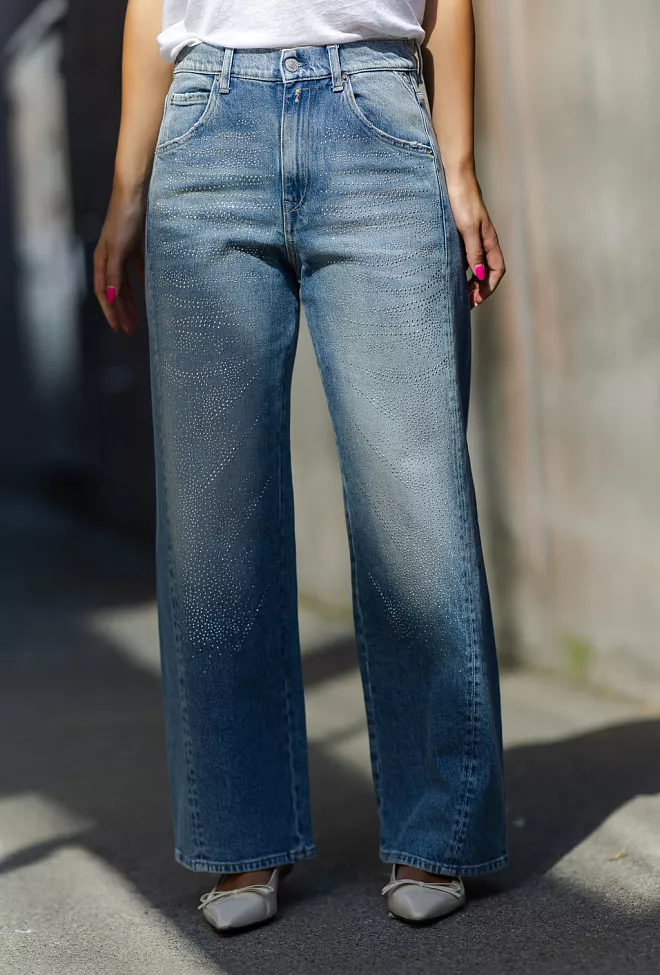 Replay Narja Pants Medium Blue Studs jeans 7