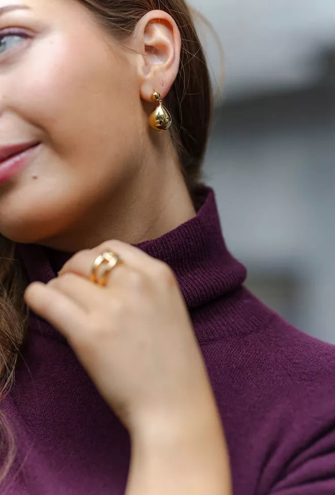 Lie Studio The Julie Earrings Gold øredobber 3