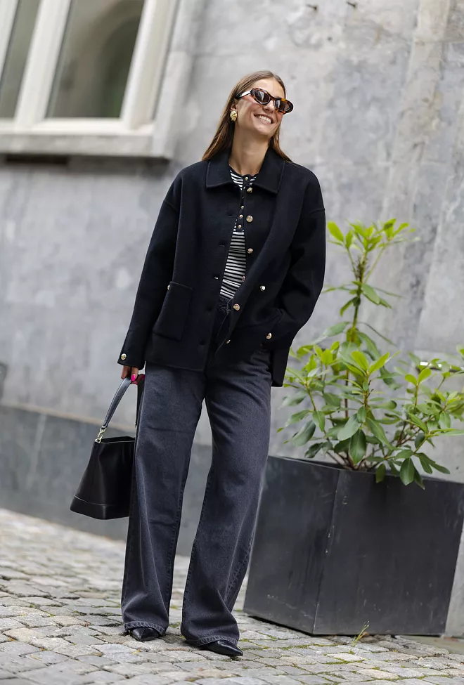 Anine Bing Luca Jacket Black Cashmere Blend jakke 2