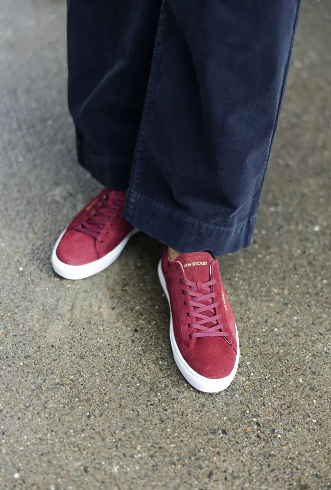 Jim Rickey Spin Suede Sneakers Burgundy sko