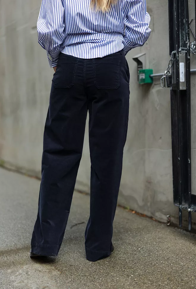Fiveunits EricaFV Long 618 Navy Mini Corduroy bukse 3
