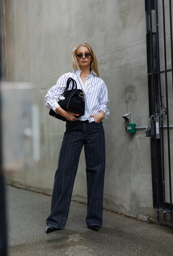 Dagmar Baggy Fit Denim Black White jeans 3