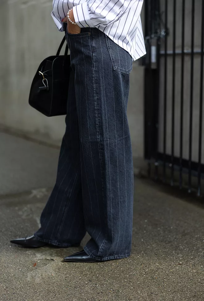 Dagmar Baggy Fit Denim Black White jeans 7