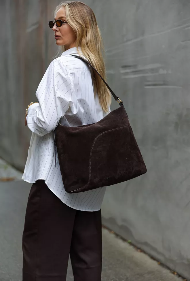 ATP Atelier Bassano Suede/Vacchetta Walnut tote veske 5