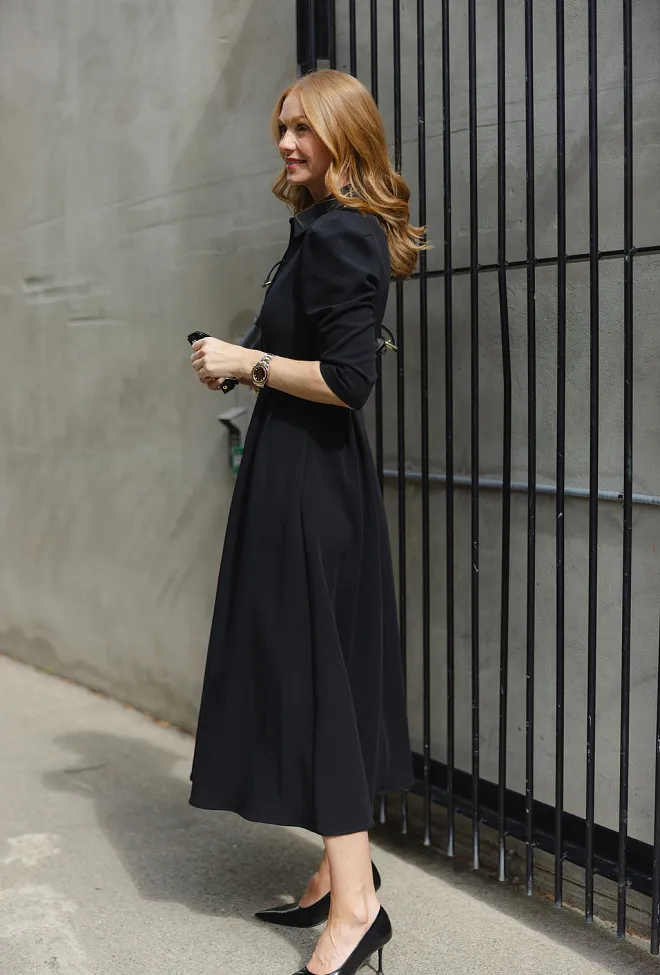 HiiL Studio Julie 3/4 Sleeve Dress Black kjole 3