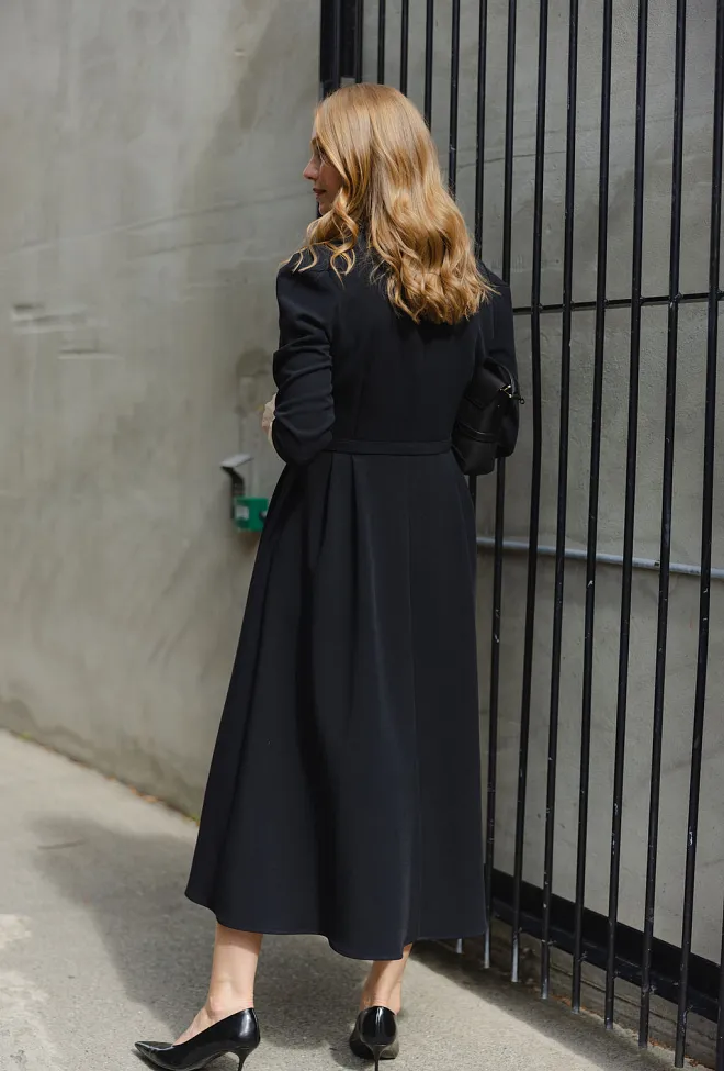 HiiL Studio Julie 3/4 Sleeve Dress Black kjole 4