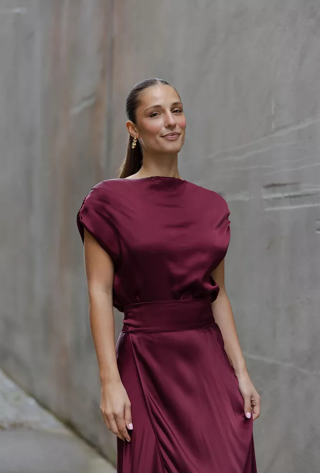 Viveh Adhara Top Burgundy topp