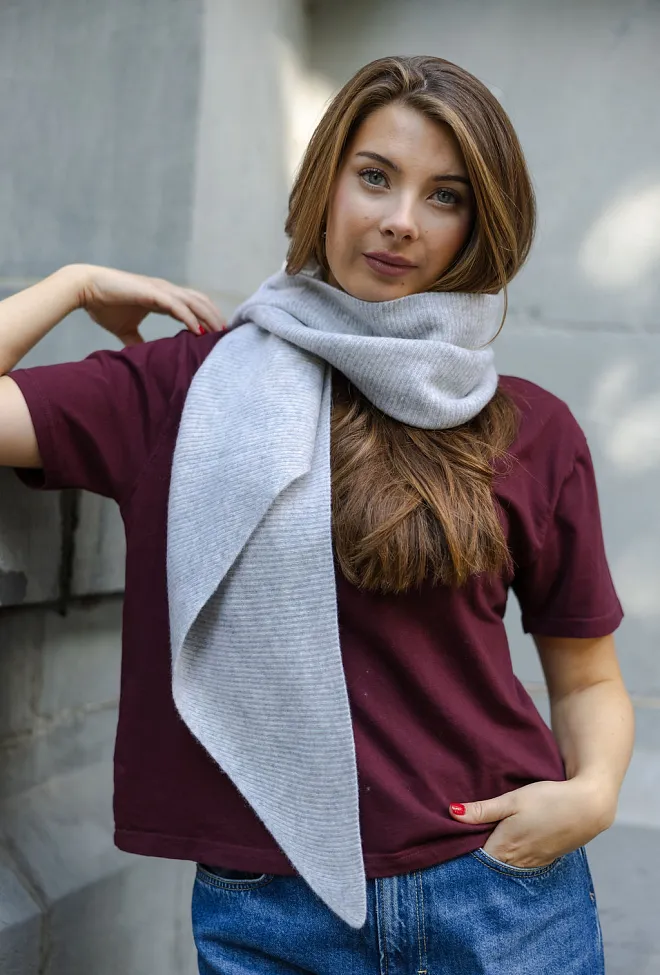 American Vintage Raxow Scarf Heather Grey skjerf