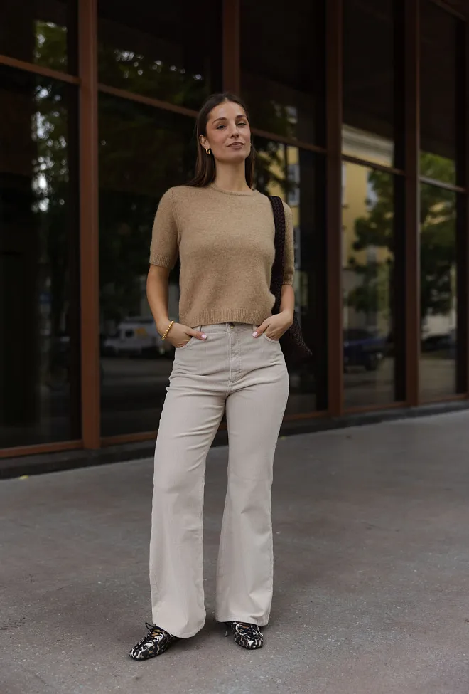 Five units Odette FV Regular 393 Winter White Corduroy bukse 2