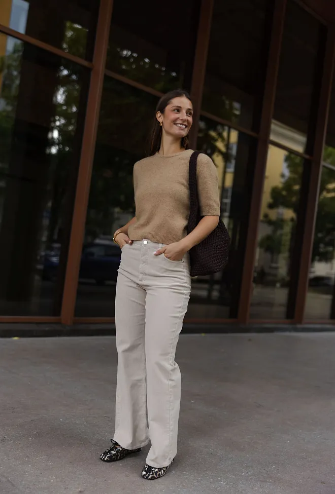 Five units Odette FV Regular 393 Winter White Corduroy bukse 4