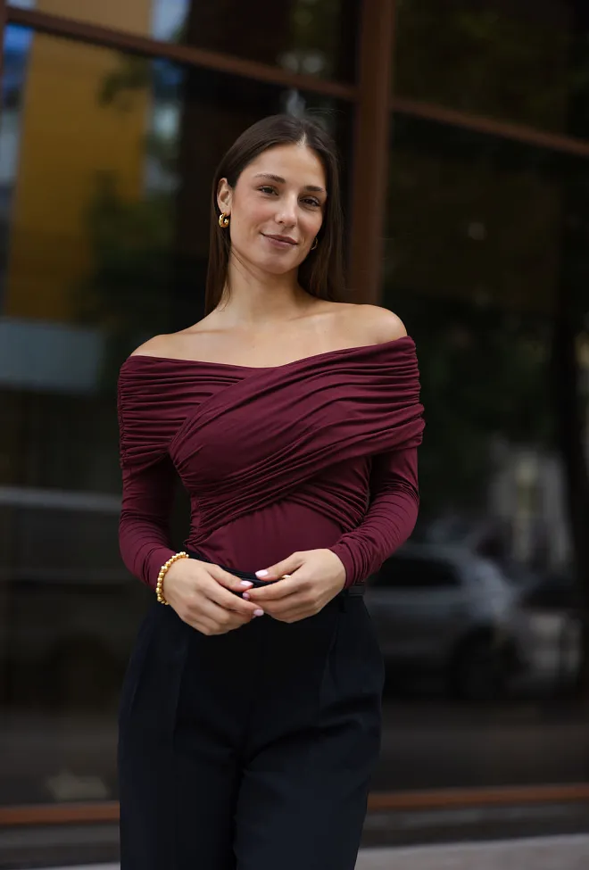 Viveh Boxus Sweater Burgundy genser