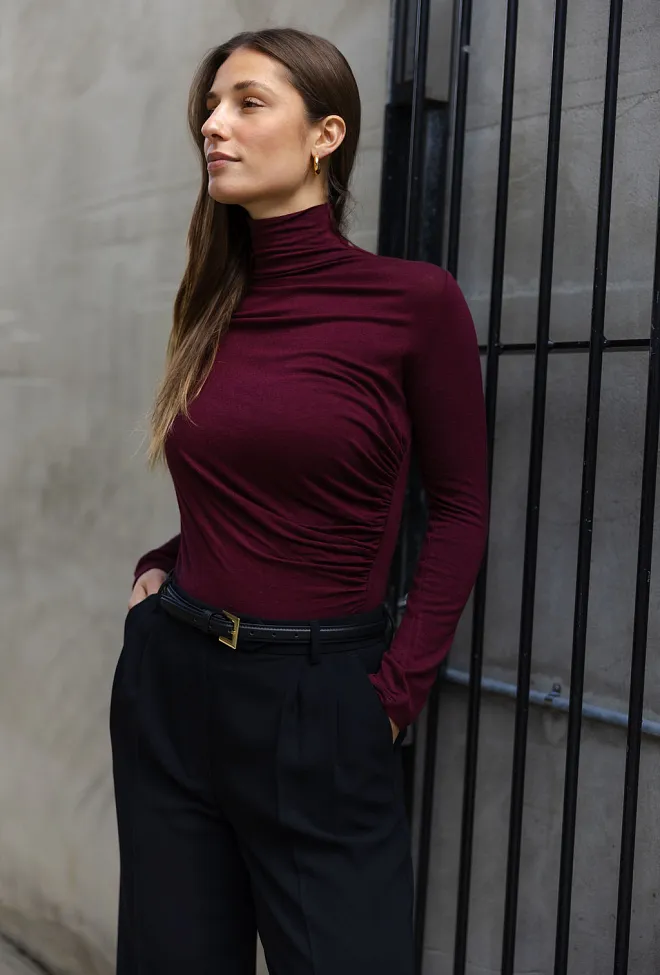Viveh Alcor Blouse Burgundy pologenser 4