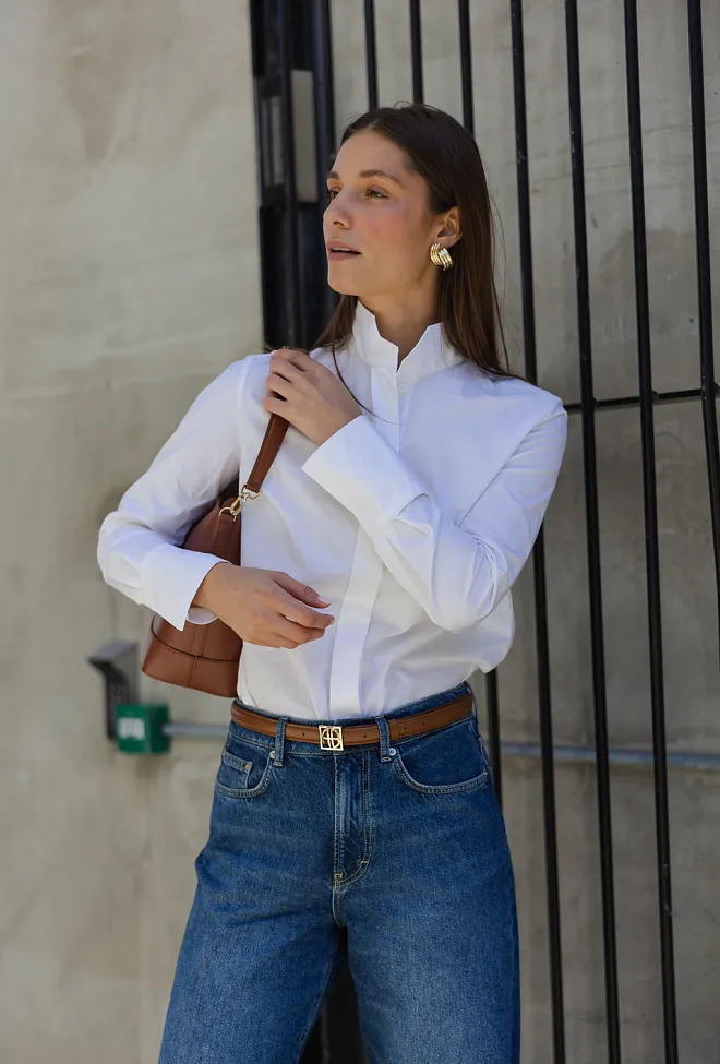 HiiL Studio Becca Shirt Optic White skjorte 3
