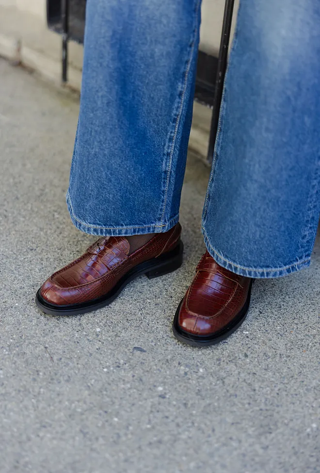 bukela Patrice Crocco Brown loafers brun 1