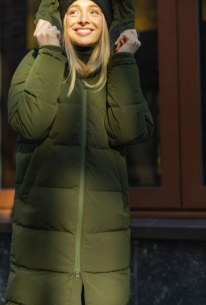 Clermonte Frostin Down Jacket Green dunkåpe 3