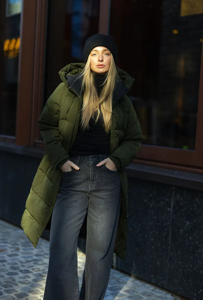 Clermonte Frostin Down Jacket Green dunkåpe 4